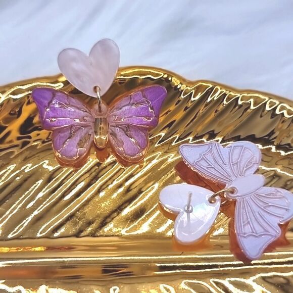 925 posts BUTTERFLY dangle earrings - Picture 8 of 13